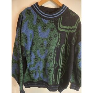 Vintage 90's "Coogi Style" Men's Pattern Sweater Crewneck City Streets Sz Large